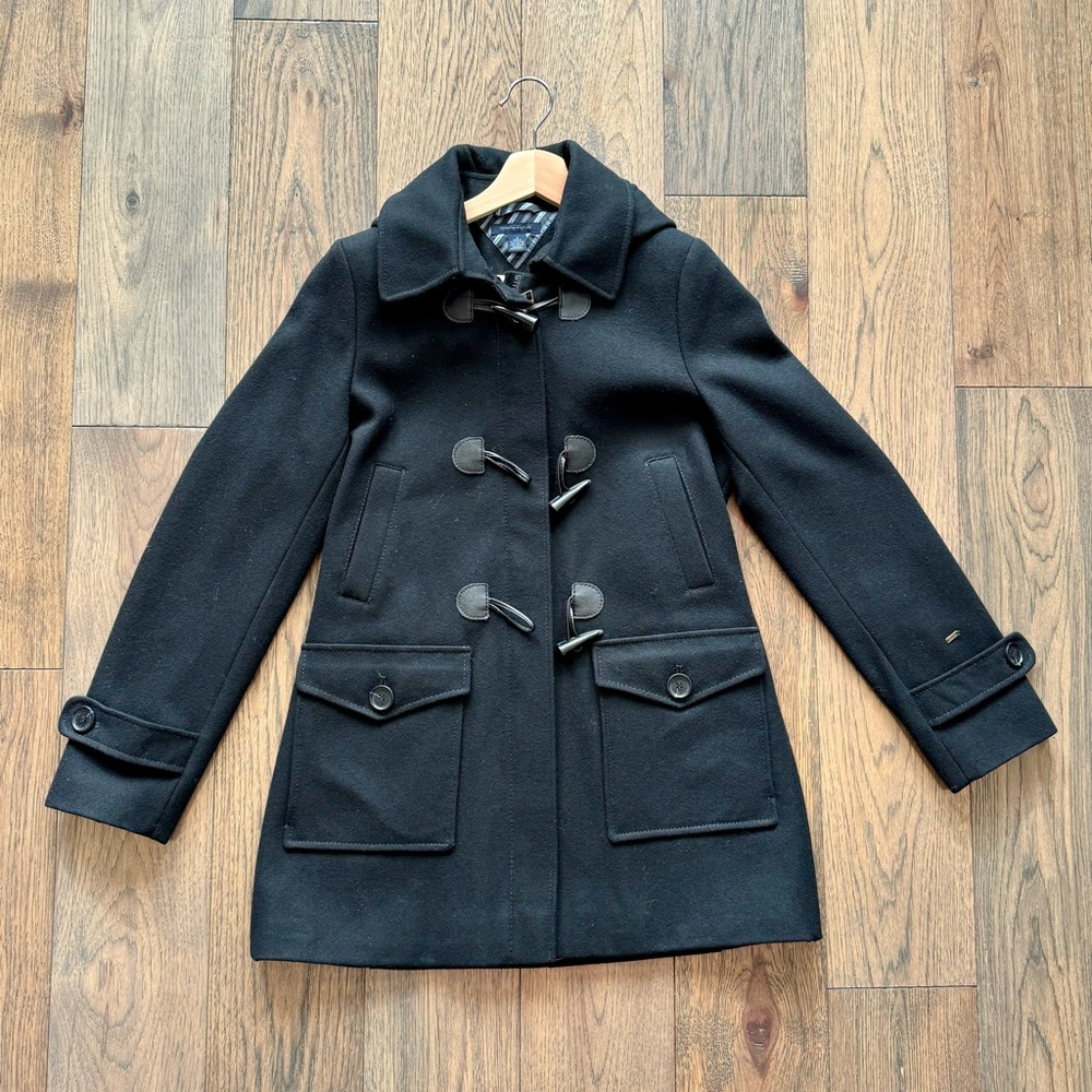 Tommy Hilfiger Wool Hooded Toggle Coat Size 4